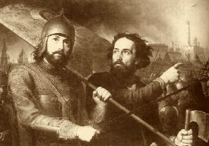 Дмитрий Пожарский (слева)